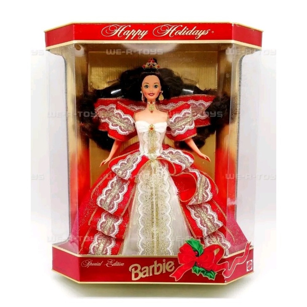 Happy Holidays Barbie Doll 1997‎ Mattel Special Edition Beautiful Green Eyes NEW
